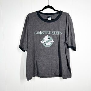 Thunder Creek Ghostbusters Gray and Black Ringer Tee Extra Large